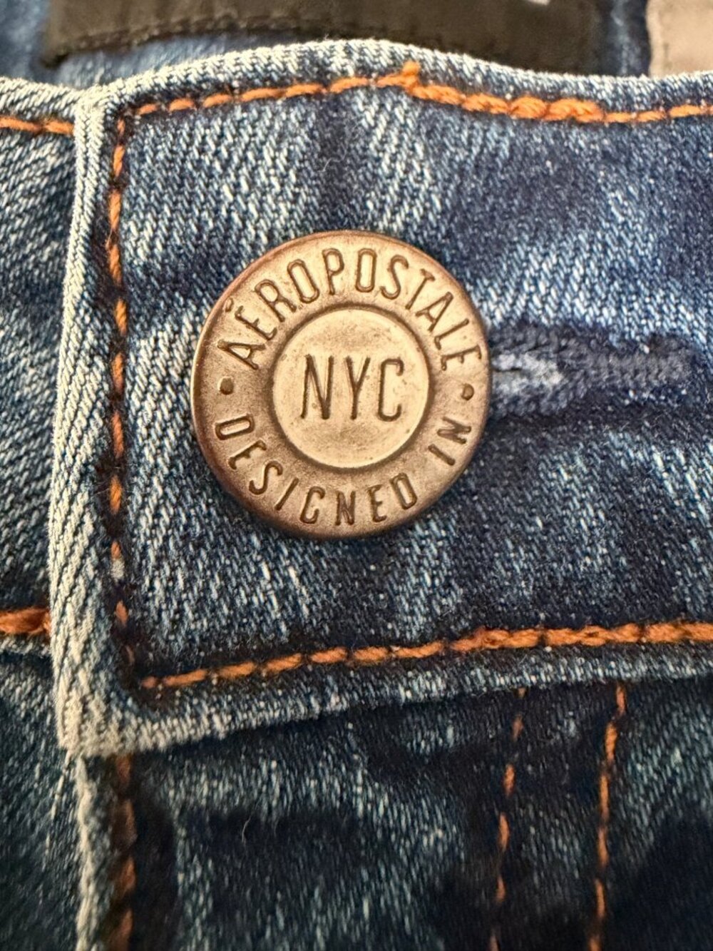 Aeropostale Shorty Ladies Floral Embroidered Distressed Denim Shorts Size 0 Blue - Picture 6 of 11